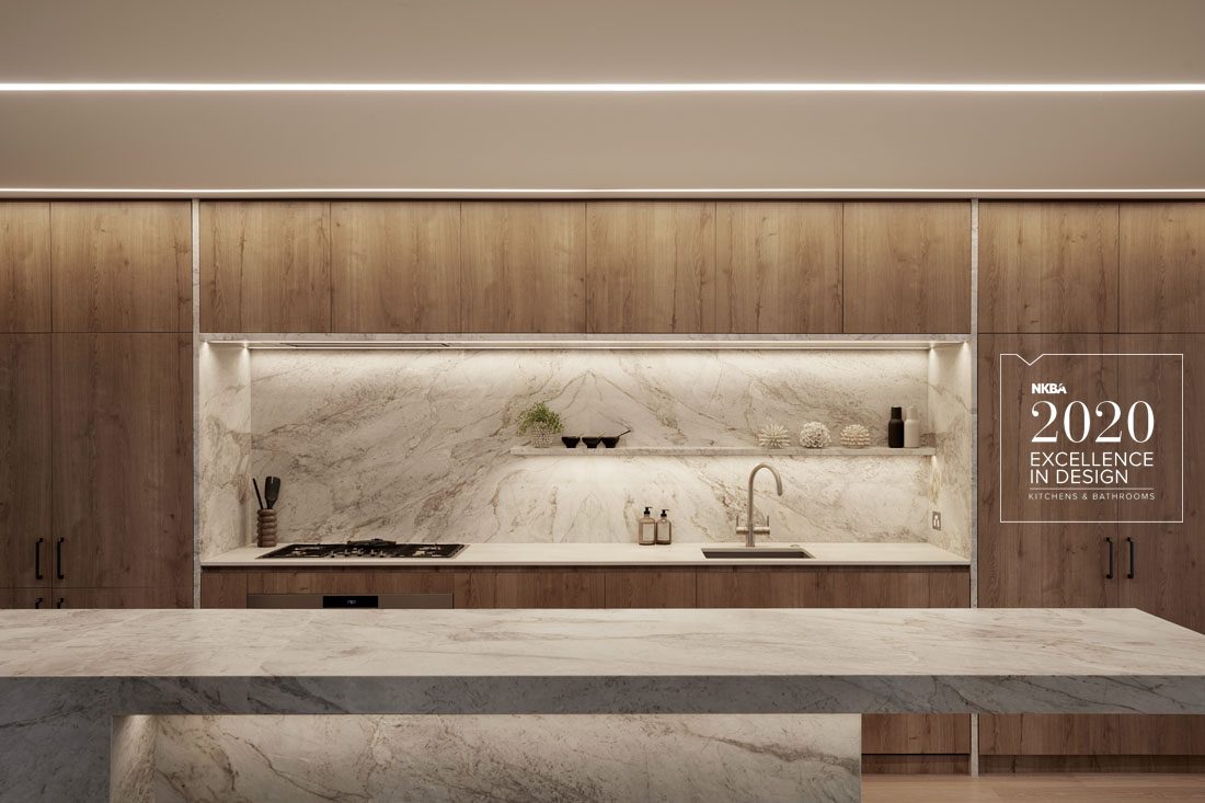 Marble feature kitchen