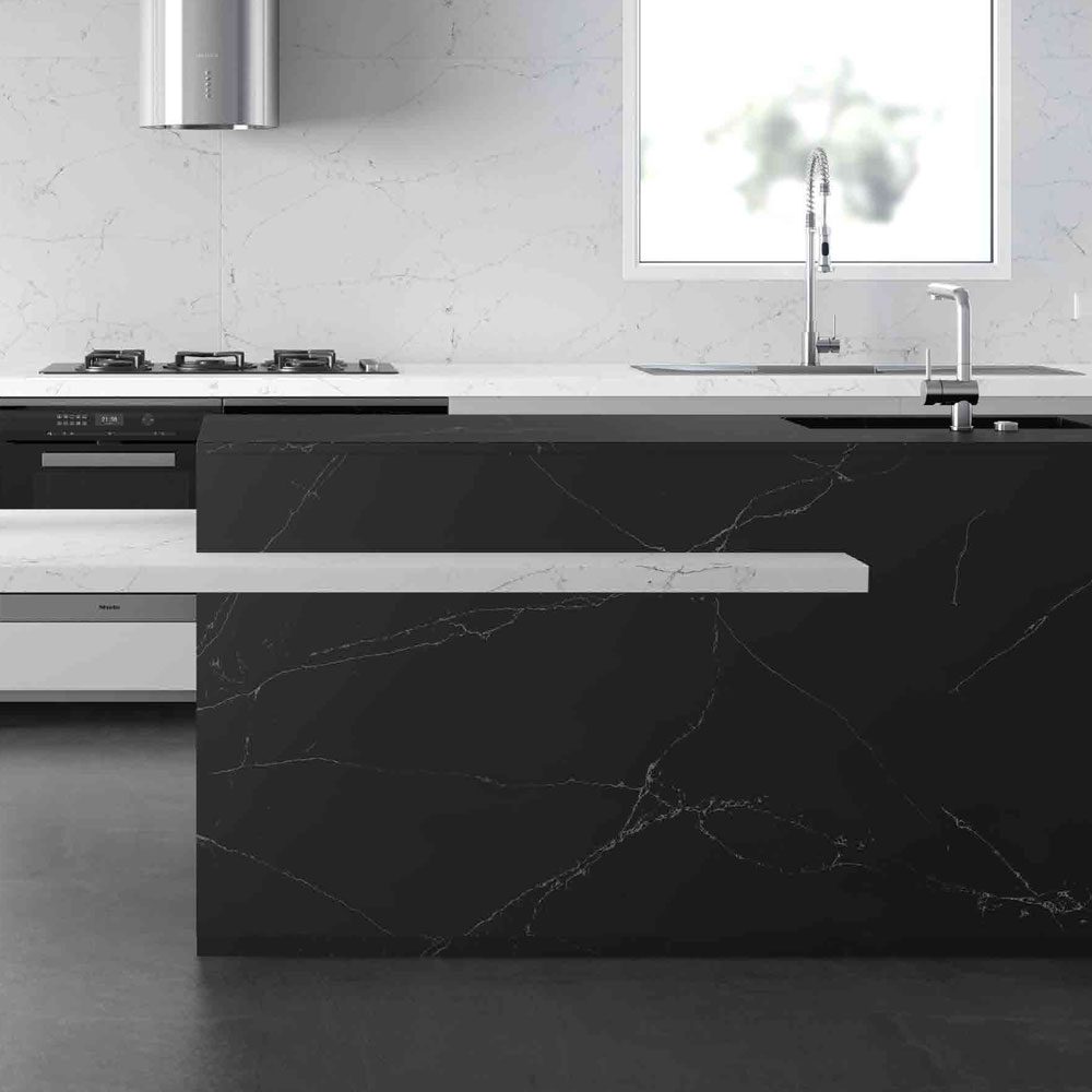 Waterfall-island kitchen